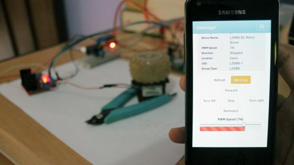 DC Motor PWM Speed Direction Control via Web Interface