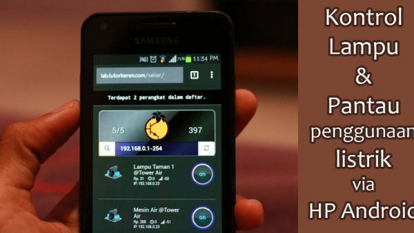 Menyalakan Lampu & Hitung Penggunaan Listrik dengan Android dan WiFi